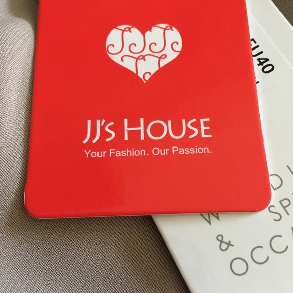 JJ’s House Special Occasion Dress With Built In Bra & Bolero Taupe Size 10 - Picture 8 of 11